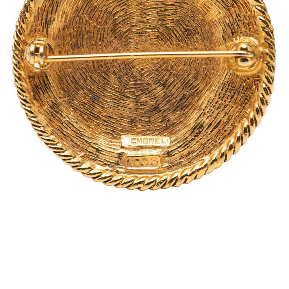 CHANEL Gold Logo Brooch - Picture 3 of 3